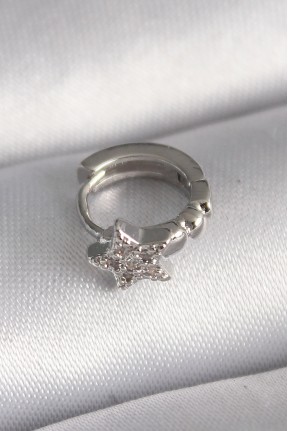 316l çelik Gümüş Renk Zirkon Taşlı Yıldız Model Tragus Piercing 316l çelik Gümüş Renk Zirkon Taşlı Yıldız Model Tragus Piercing