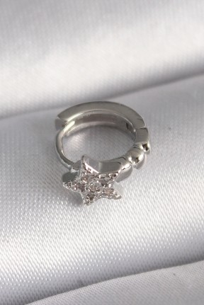 316l çelik Gümüş Renk Zirkon Taşlı Yıldız Model Tragus Piercing 316l çelik Gümüş Renk Zirkon Taşlı Yıldız Model Tragus Piercing