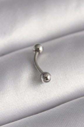 316l çelik Gümüş Renk Topçuk Model Piercing