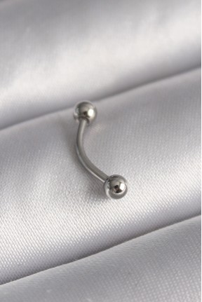 316l çelik Gümüş Renk Topçuk Model Piercing