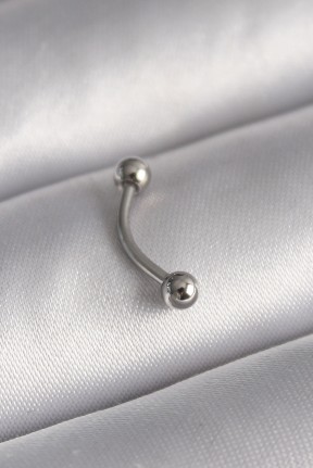 316l çelik Gümüş Renk Topçuk Model Piercing