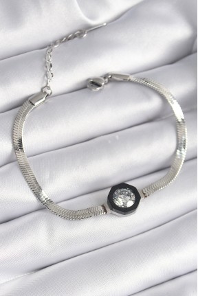 316l çelik Gümüş Renk Zirkon Taşlı İtalyan Zincir Model Kadın Bileklik 316l çelik Gümüş Renk Zirkon Taşlı İtalyan Zincir Model Kadın Bileklik