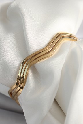 316l çelik Gold Renk 60 Mm Zikzak Model Ajda Bilezik 316l çelik Gold Renk 60 Mm Zikzak Model Ajda Bilezik