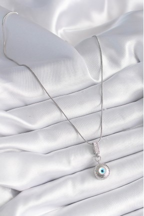 316l çelik Gümüş Renk Zirkon Taşlı Nazar Boncuk Model Kadın Kolye 316l çelik Gümüş Renk Zirkon Taşlı Nazar Boncuk Model Kadın Kolye