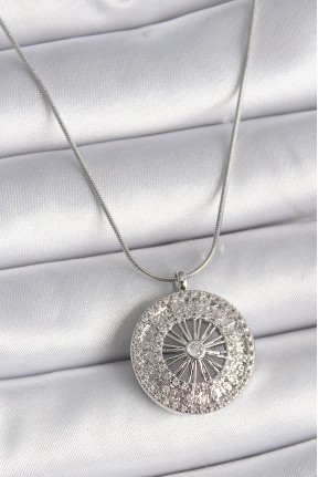 316l çelik Gümüş Renk Zirkon Taşlı 12 Burç Madalyon Model Kadın Kolye 316l çelik Gümüş Renk Zirkon Taşlı 12 Burç Madalyon Model Kadın Kolye