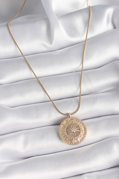 316l çelik Gold Renk Zirkon Taşlı 12 Burç Madalyon Model Kadın Kolye 316l çelik Gold Renk Zirkon Taşlı 12 Burç Madalyon Model Kadın Kolye