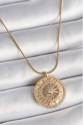 316l çelik Gold Renk Zirkon Taşlı 12 Burç Madalyon Model Kadın Kolye 316l çelik Gold Renk Zirkon Taşlı 12 Burç Madalyon Model Kadın Kolye