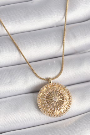 316l çelik Gold Renk Zirkon Taşlı 12 Burç Madalyon Model Kadın Kolye 316l çelik Gold Renk Zirkon Taşlı 12 Burç Madalyon Model Kadın Kolye