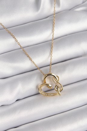 316l çelik Gold Renk Zincir Zirkon Taş Detaylı Kalp Model Sonsuzluk Detay Kadın Kolye 316l çelik Gold Renk Zincir Zirkon Taş Detaylı Kalp Model Sonsuzluk Detay Kadın Kolye