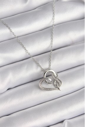 316l çelik Gümüş Renk Zincir Zirkon Taş Detaylı Kalp Model Sonsuzluk Detay Kadın Kolye 316l çelik Gümüş Renk Zincir Zirkon Taş Detaylı Kalp Model Sonsuzluk Detay Kadın Kolye
