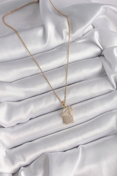 316l çelik Gold Renk Zincir Zirkon Taşlı Asma Kilit Anahtar Model Kadın Kolye 316l çelik Gold Renk Zincir Zirkon Taşlı Asma Kilit Anahtar Model Kadın Kolye