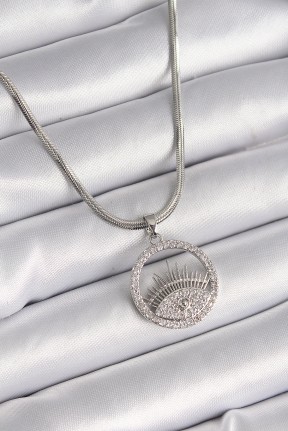 316l çelik Gümüş Renk İtalyan Zincir Zirkon Taşlı Göz Model Kadın Kolye 316l çelik Gümüş Renk İtalyan Zincir Zirkon Taşlı Göz Model Kadın Kolye