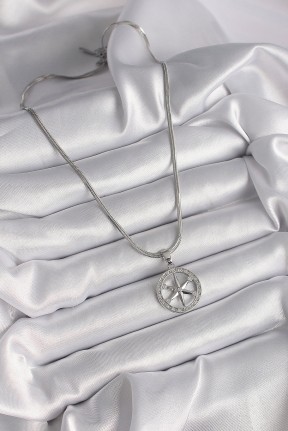 316l çelik Gümüş Renk İtalyan Zincir Zirkon Taşlı Kutup Yıldız Model Kadın Kolye 316l çelik Gümüş Renk İtalyan Zincir Zirkon Taşlı Kutup Yıldız Model Kadın Kolye