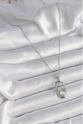 316l çelik Gümüş Renk Zincir Beyaz Kedi Göz Model Kadın Kolye 316l çelik Gümüş Renk Zincir Beyaz Kedi Göz Model Kadın Kolye