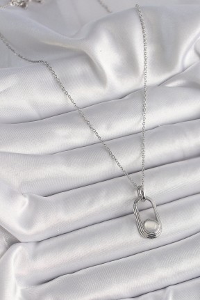 316l çelik Gümüş Renk Zincir Beyaz Kedi Göz Model Kadın Kolye 316l çelik Gümüş Renk Zincir Beyaz Kedi Göz Model Kadın Kolye