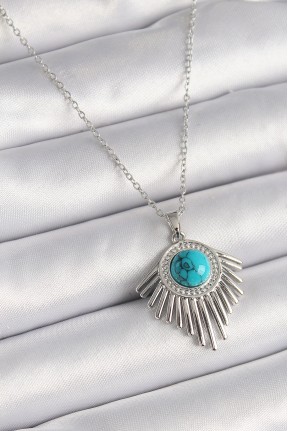 316l çelik Gümüş Renk Zincir Mavi Boncuklu Zirkon Taşlı Kadın Kolye 316l çelik Gümüş Renk Zincir Mavi Boncuklu Zirkon Taşlı Kadın Kolye