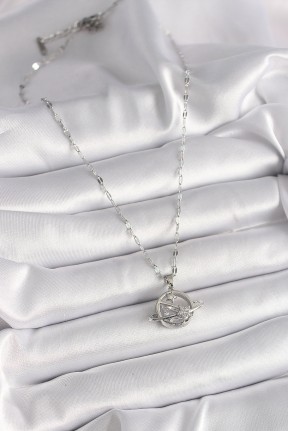 316l çelik Gümüş Renk Zincir Zirkon Taşlı Yıldız Detay Gezegen Model Kadın Kolye 316l çelik Gümüş Renk Zincir Zirkon Taşlı Yıldız Detay Gezegen Model Kadın Kolye