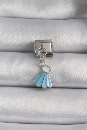 316l çelik Gümüş Renk Mavi Renk Sallantı Elbise Model Nomination Charm 316l çelik Gümüş Renk Mavi Renk Sallantı Elbise Model Nomination Charm