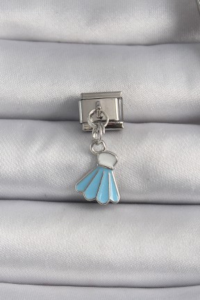 316l çelik Gümüş Renk Mavi Renk Sallantı Elbise Model Nomination Charm 316l çelik Gümüş Renk Mavi Renk Sallantı Elbise Model Nomination Charm