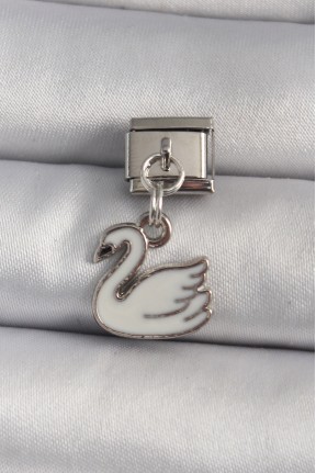 316l çelik Gümüş Renk Sallantı Beyaz Kuğu Model Nomination Charm 316l çelik Gümüş Renk Sallantı Beyaz Kuğu Model Nomination Charm