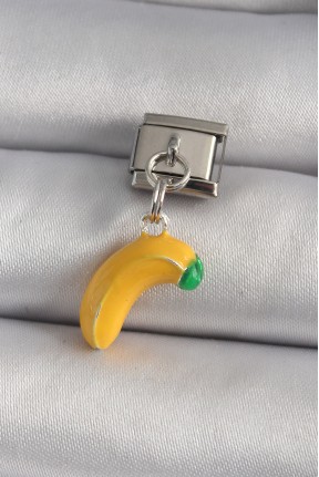 316l çelik Gümüş Renk Sallantı Muz Model Nomination Charm 316l çelik Gümüş Renk Sallantı Muz Model Nomination Charm