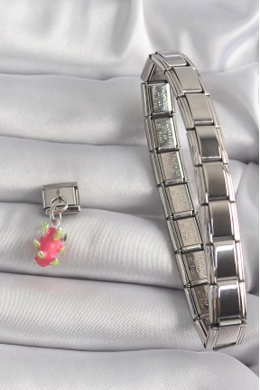 316l çelik Gümüş Renk Sallantı Ejder Meyvesi Model Nomination Charm 316l çelik Gümüş Renk Sallantı Ejder Meyvesi Model Nomination Charm