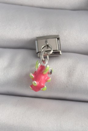 316l çelik Gümüş Renk Sallantı Ejder Meyvesi Model Nomination Charm 316l çelik Gümüş Renk Sallantı Ejder Meyvesi Model Nomination Charm