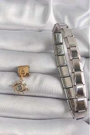 316l çelik Gold Renk Sallantı Zirkon Taşlı Göz Model Nomination Charm 316l çelik Gold Renk Sallantı Zirkon Taşlı Göz Model Nomination Charm