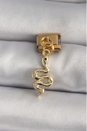 316l çelik Gold Renk Sallantı Yılan Model Nomination Charm 316l çelik Gold Renk Sallantı Yılan Model Nomination Charm