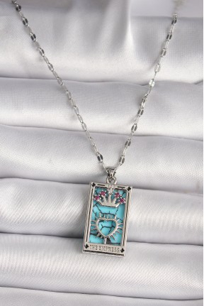 316l çelik Gümüş Renk Pembe Zirkon Taşlı Taç Kalp Portre Model Kadın Kole 316l çelik Gümüş Renk Pembe Zirkon Taşlı Taç Kalp Portre Model Kadın Kole