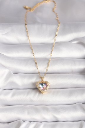 316l çelik Gold Renk Zirkon Taşlı Renkli Kalp Model Kadın Kolye 316l çelik Gold Renk Zirkon Taşlı Renkli Kalp Model Kadın Kolye