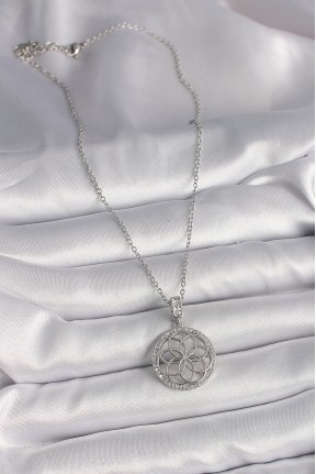 316l çelik Gümüş Renk Zincir Zirkon Taşlı Lotus Model Kadın Kolye 316l çelik Gümüş Renk Zincir Zirkon Taşlı Lotus Model Kadın Kolye