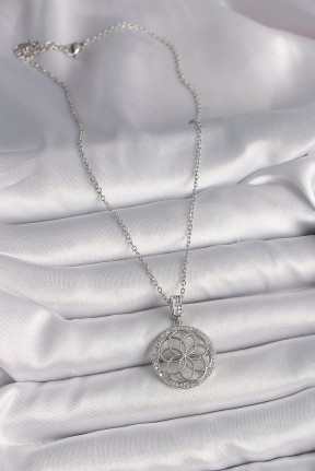 316l çelik Gümüş Renk Zincir Zirkon Taşlı Lotus Model Kadın Kolye 316l çelik Gümüş Renk Zincir Zirkon Taşlı Lotus Model Kadın Kolye