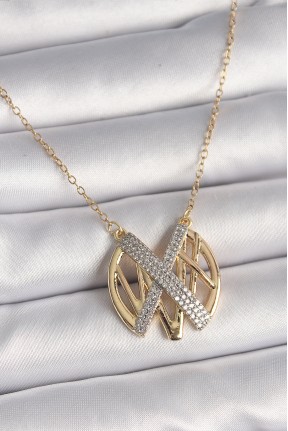 316l çelik Gold Renk Zirkon Taşlı Vintage Model Kadın Kolye 316l çelik Gold Renk Zirkon Taşlı Vintage Model Kadın Kolye