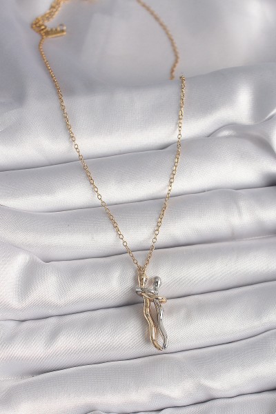 316l çelik Gold Renk Zincir Renkli Sarılma Model Kadın Kolye 316l çelik Gold Renk Zincir Renkli Sarılma Model Kadın Kolye