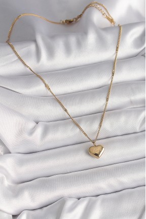 316l çelik Gold Renk Zincir Love İşlemeli Kalp Figür Kadın Kolye 316l çelik Gold Renk Zincir Love İşlemeli Kalp Figür Kadın Kolye