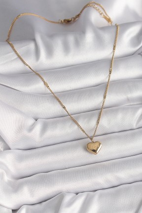316l çelik Gold Renk Zincir Love İşlemeli Kalp Figür Kadın Kolye 316l çelik Gold Renk Zincir Love İşlemeli Kalp Figür Kadın Kolye