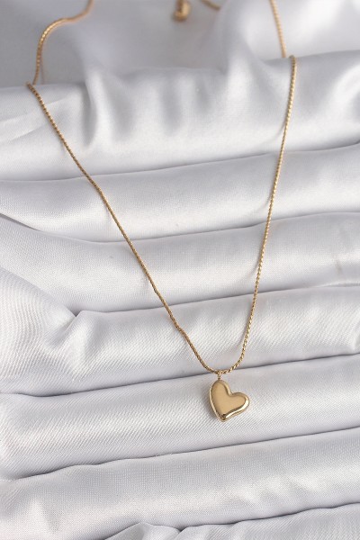 316l çelik Gold Renk Zincir Kalp Figür Kadın Kolye 316l çelik Gold Renk Zincir Kalp Figür Kadın Kolye