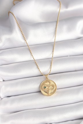 316l çelik Gold Renk Topçuk Zincir Yılan İşlemeli Zirkon Taş Detaylı Madalyon Model Kadın Kolye 316l çelik Gold Renk Topçuk Zincir Yılan İşlemeli Zirkon Taş Detaylı Madalyon Model Kadın Kolye