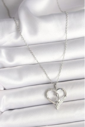 316l çelik Gümüş Renk Zincir Zirkon Taş Detaylı Kalp Model Kadın Kolye 316l çelik Gümüş Renk Zincir Zirkon Taş Detaylı Kalp Model Kadın Kolye