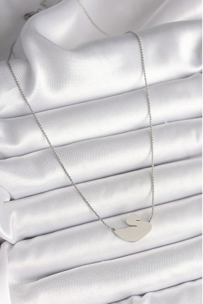 316l çelik Gümüş Renk Zincir Kuğu Model Kadın Kolye 316l çelik Gümüş Renk Zincir Kuğu Model Kadın Kolye