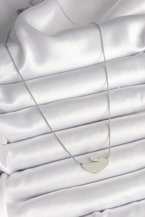 316l çelik Gümüş Renk Zincir Kuğu Model Kadın Kolye 316l çelik Gümüş Renk Zincir Kuğu Model Kadın Kolye