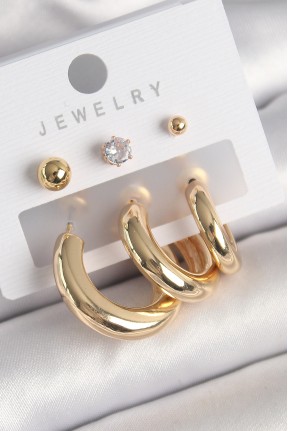 Pirinç Gold Renk Halka Model Zirkon Taşlı Topçuk Detay Kadın Küpe Pirinç Gold Renk Halka Model Zirkon Taşlı Topçuk Detay Kadın Küpe