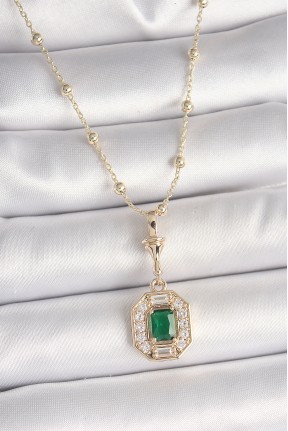 Pirinç Gold Renk Zirkon Taşlı Topçuk Zincir Serenay Model Kadın Kolye Pirinç Gold Renk Zirkon Taşlı Topçuk Zincir Serenay Model Kadın Kolye