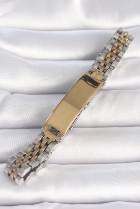 316l çelik Gold Gümüş Renk Kalın Zincir Künye Model Erkek Bileklik 316l çelik Gold Gümüş Renk Kalın Zincir Künye Model Erkek Bileklik