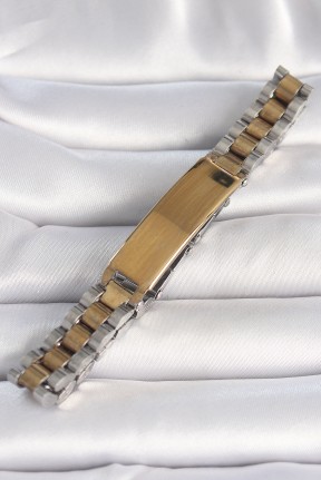 316l çelik Gold Gümüş Renk Zincir Künye Model Erkek Bileklik 316l çelik Gold Gümüş Renk Zincir Künye Model Erkek Bileklik