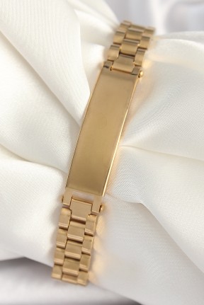 316l çelik Gold Renk Zincir Künye Model Erkek Bileklik 316l çelik Gold Renk Zincir Künye Model Erkek Bileklik