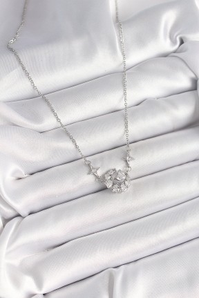 316l çelik Gümüş Renk Zirkon Taşlı Hilal Kalp Model Kadın Kolye 316l çelik Gümüş Renk Zirkon Taşlı Hilal Kalp Model Kadın Kolye