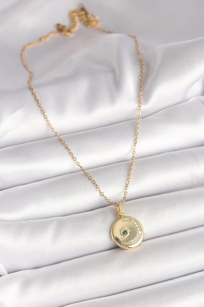 316l çelik Gold Renk Zincir Zirkon Taş İşlemeli Hilal Yıldız İşlemeli Madalyon Model Kadın Kolye 316l çelik Gold Renk Zincir Zirkon Taş İşlemeli Hilal Yıldız İşlemeli Madalyon Model Kadın Kolye