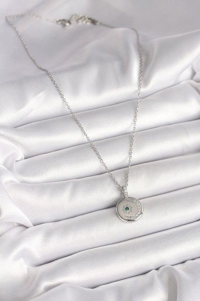 316l çelik Gümüş Renk Zincir Madalyon Zirkon Taşlı İşlemeli Hilal Yıldız Model Kadın Kolye 316l çelik Gümüş Renk Zincir Madalyon Zirkon Taşlı İşlemeli Hilal Yıldız Model Kadın Kolye
